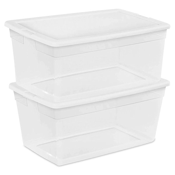 Sterilite Lightweight Under Bed Storage Box Container with Lid